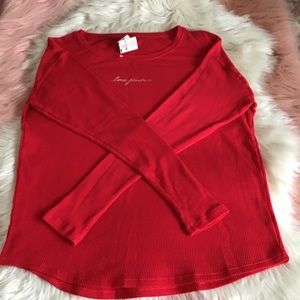 Pink Victoria’s Secret women long sleeves shirt.